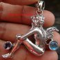 Sterling Silver, Moonstone, Amethyst Fairy Pendant SP-511-PS