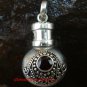New Model 925 Silver Bali Ornate Cremation Pendant w/Garnet PP-384-KT