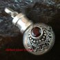 New Model 925 Silver Bali Ornate Cremation Pendant w/Garnet PP-384-KT