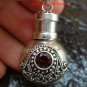 New Model 925 Silver Bali Ornate Cremation Pendant w/Garnet PP-384-KT