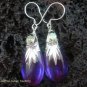 Silver Peridot & Synthetic Teardrop Amethyst Earrings SJ-140-KT