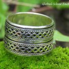 Limited Edition Sterling Silver Double Spinner, Worry Rung, Men's Ring SR-229-KA