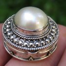 Sterling Silver and Mabes Pearl Locket Pendant LP-257