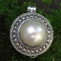 Sterling Silver and Mabes Pearl Locket Pendant LP-257