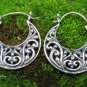Sterling Silver Bali Filigree Hoop Earrings SE-282