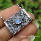 Rainbow Moonstone Balinese Prayer Locket Pendant LP-248-KT