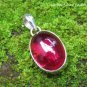 Genuine Ruby Gemstone Cabochon Pendant SP-841