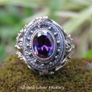 Amethyst Poison Locket Ring LR-759