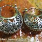 Sterling Silver Filigree Hoop Earrings SE-262-KA