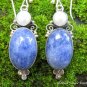 Sterling Silver Sodalite & Pearl Dangle Earrings ER-845