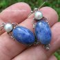 Sterling Silver Sodalite & Pearl Dangle Earrings ER-845