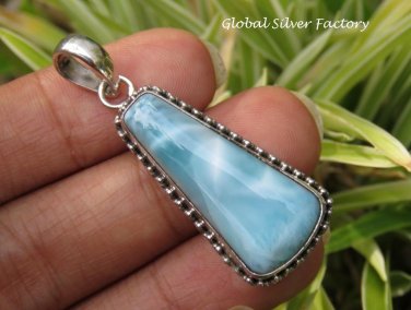 Larimar Gemstone and Sterling Silver Pendant SP-859