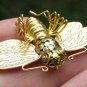 18k Gold Bumble Bee Brooch Pendant BC-191