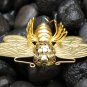 18k Gold Bumble Bee Brooch Pendant BC-191