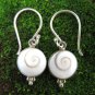 Sterling Silver Eye of Shiva Shell Earrings ER-874