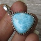 Silver and Larimar Gemstone Pendant SP-850