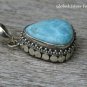 Silver and Larimar Gemstone Pendant SP-850