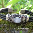 Rainbow Moonstone Gemstone Bangle SBB-488