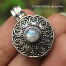 Rainbow Moonstone Locket Keepsake Pendant LP-251
