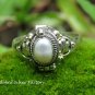 Silver and Pearl Poison Locket Ring LR-753