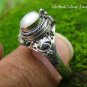 Silver and Pearl Poison Locket Ring LR-753