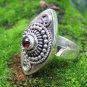 Garnet and Sterling Silver Gemstone Ring RI-690
