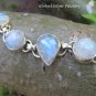 Rainbow Moonstone and Sterling Silver Bracelet SBB-493