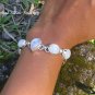 Rainbow Moonstone and Sterling Silver Bracelet SBB-493