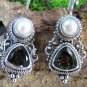 Smokey Quartz and Pearl Silver Earrings ER-870