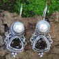 Smokey Quartz and Pearl Silver Earrings ER-870