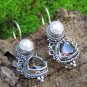 Smokey Quartz and Pearl Silver Earrings ER-870