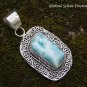 Filigree Silver and Larimar Gemstone Pendant SP-863