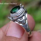 Green Quartz Poison Locket Ring LR-752