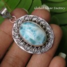 Larimar and Filigree Silver Pendant SP-853