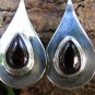 Teardrop Sterling Silver and Garnet Earrings ER-869