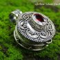 Oval Garnet Locket Keepsake Pendant LP-250-KA