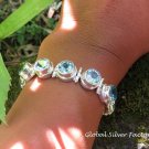 Blue Topaz and 925 Silver Bracelet SBB-490