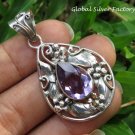 Amethyst Leaf Design Pendant SP-864