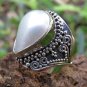 925 Silver and Mabes Pearl Women's Ring RI-691