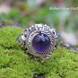 Amethyst Cabochon Poison Locket Ring LR-756
