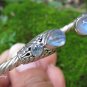 925 Silver and Rainbow Moonstone Bangle SBB-496