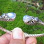 925 Silver and Rainbow Moonstone Bangle SBB-496
