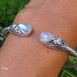 925 Silver and Rainbow Moonstone Bangle SBB-496