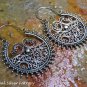 Sterling Silver Bali Filigree Hoop Earrings SE-258