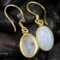 18k Gold Plated Rainbow Moonstone Earrings GPR-134