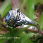 Blue Topaz Poison Locket Ring LR-755