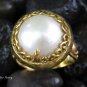 18k Gold Plated Mabes Pearl Ring GPR-163