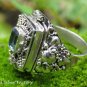 Handcrafted Blue Topaz Poison Locket Ring LR-748-NY
