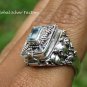 Handcrafted Blue Topaz Poison Locket Ring LR-748-NY