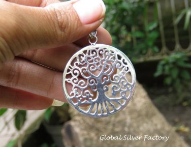 Sterling Silver Tree of Life Inspired Pendant SSP-161-KA